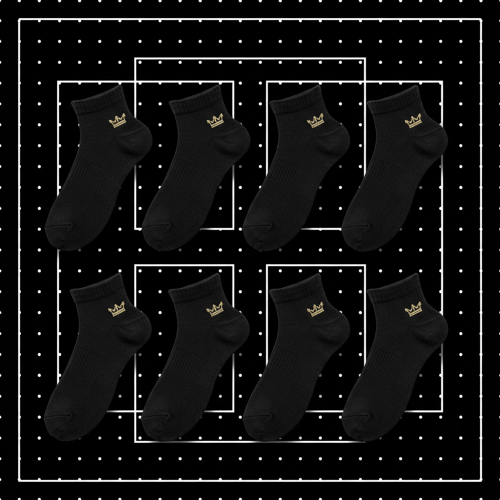 TITAN No-Show Athletic Socks 6-Pack Low Cut Silicone Grip Training Socks