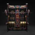 TITAN Crown Edition Multi-Tier Gym Storage Rack — Crown Edition matte black and gold