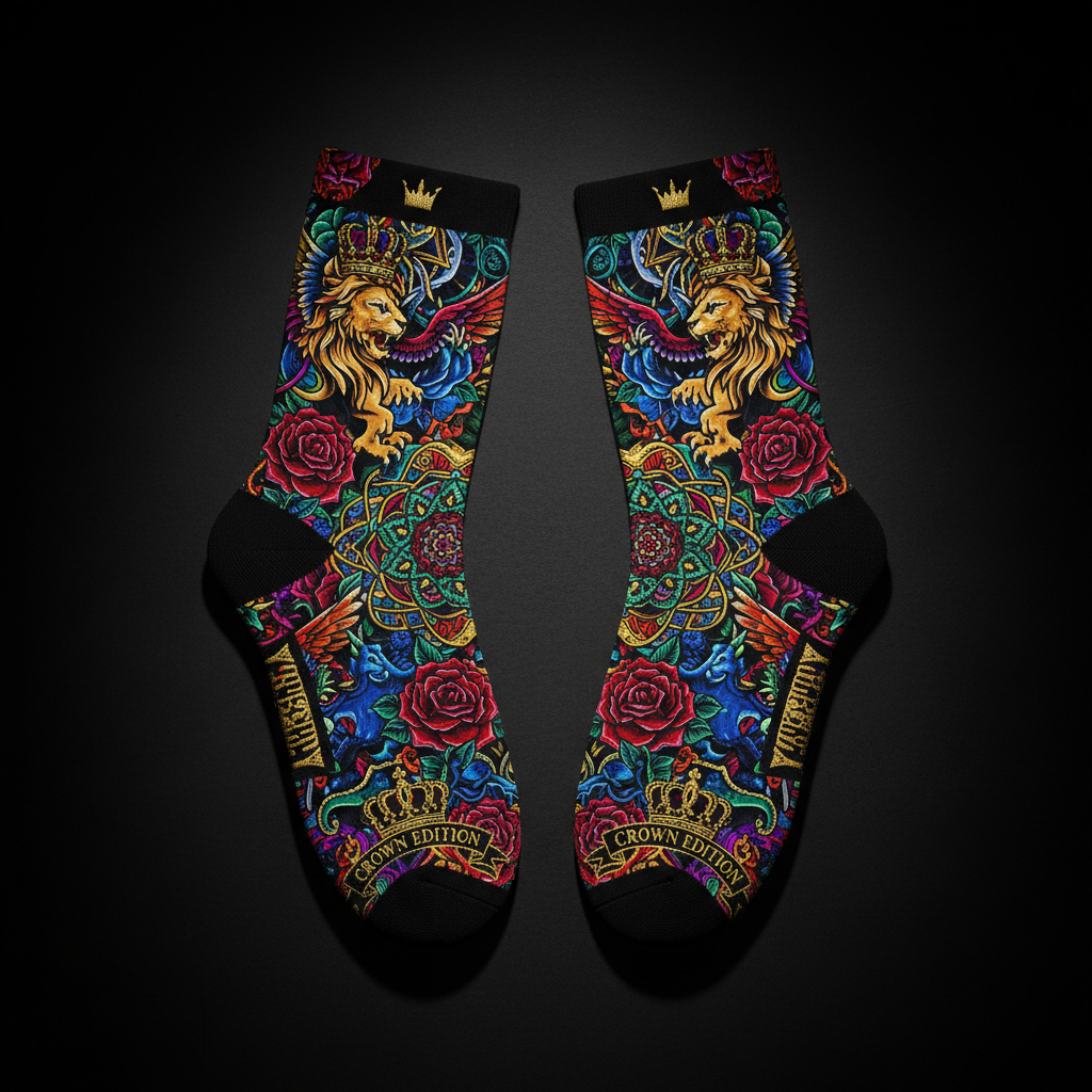 TITAN Crown Edition Tattoo Art Pool Deck Non-Slip Socks