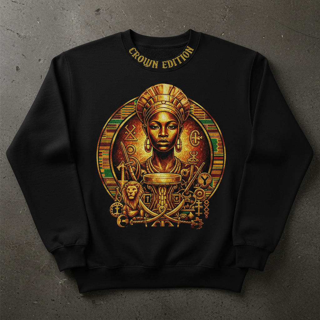 TITAN Women's Akan Queen Mother Crewneck — Ohemaa Edition