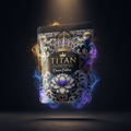 TITAN Collagen Peptides Unflavored supplement bag with lotus flower and crown tattoo-style Crown Edition artwork in pearl white, gold and royal blue