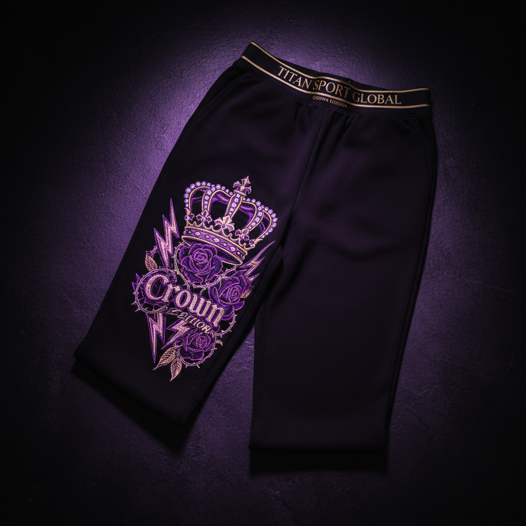 TITAN Women's Crown Edition Lounge Pants Electric Purple Gold