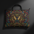 TITAN Printed Tote Bag Large — Black & Gold Crown Edition tattoo-style artwork