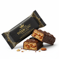 Crown Edition Dark Chocolate Almond Crunch Mega Bar — matte black gold foil wrapper