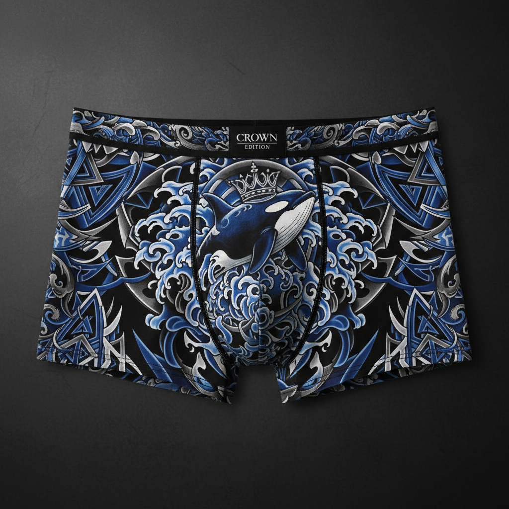 TITAN Men's Boxer Briefs Orca King Crown Edition