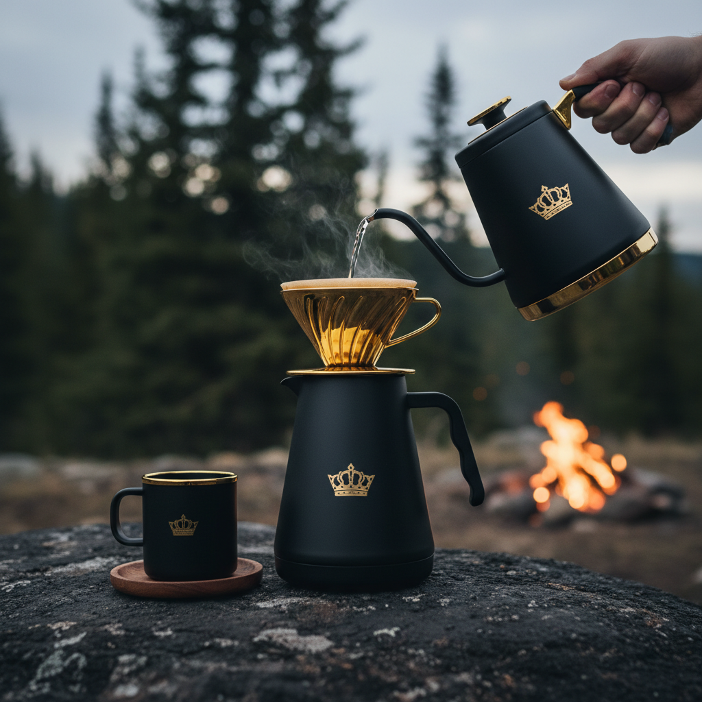 TITAN BrewWild Camp Pour-Over Coffee Kit — Crown Edition