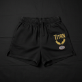 TITAN Training Shorts - 1940 Champion premium black cotton with gold TITAN branding
