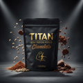 TITAN Hemp Protein Powder - Chocolate 1lb bag premium black and gold branding