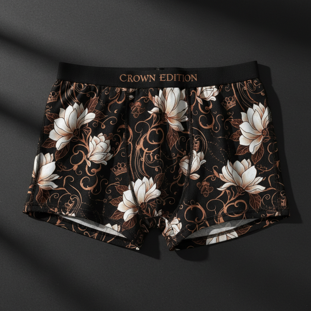 TITAN Women's Cozy Boxer Shorts Magnolia Queen Crown Edition