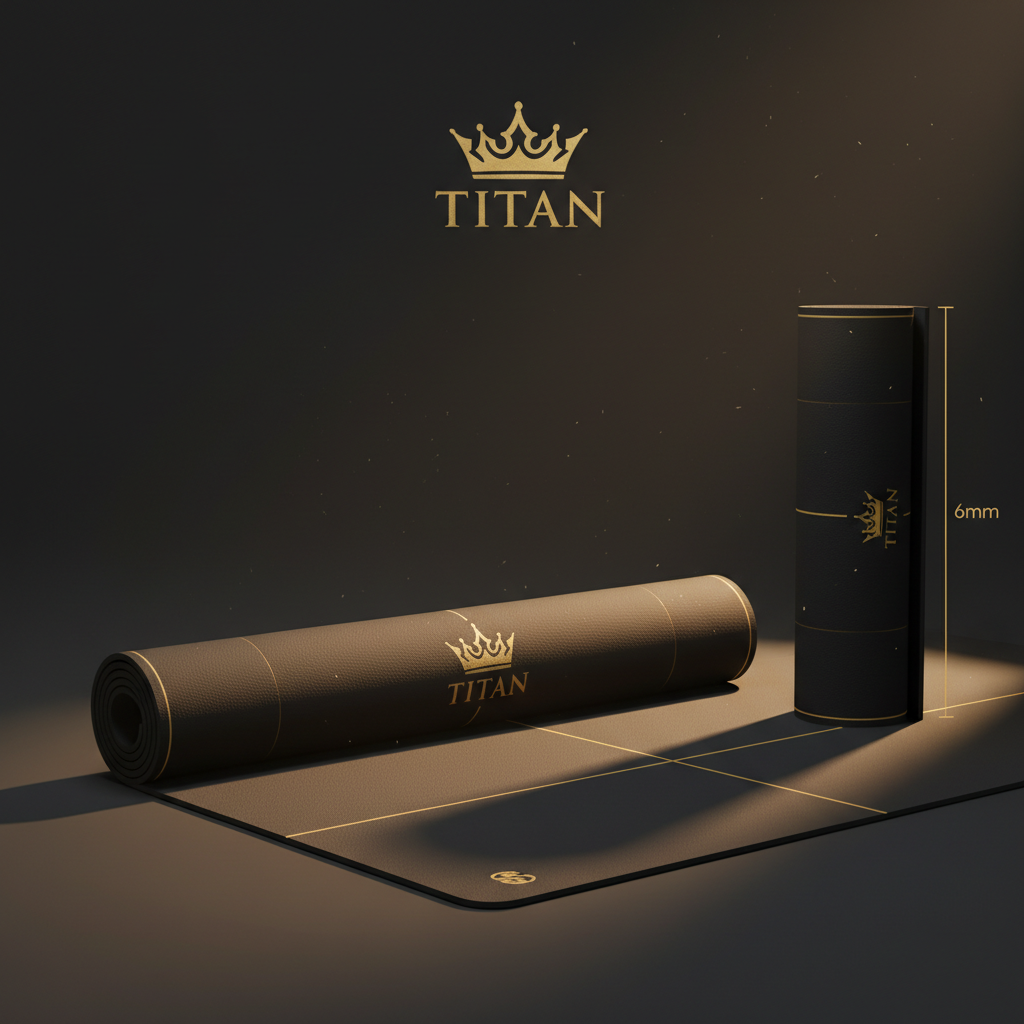 TITAN Pro Extra Thick Yoga & Workout Mat Black & Gold