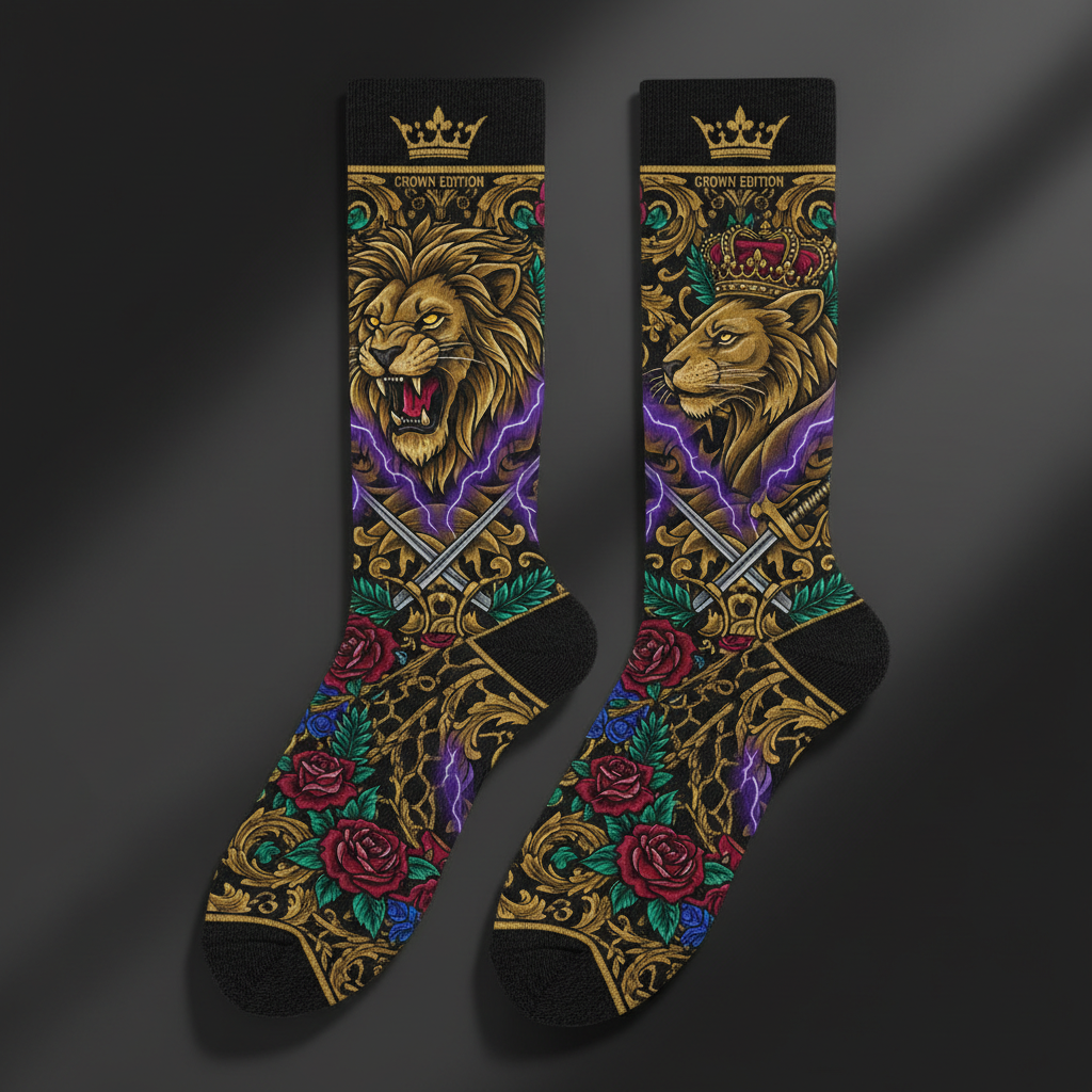 TITAN Crown Edition Tattoo Art Fencing Socks