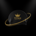 TITAN Silicone Swim Cap Blackout Crown — matte black with gold crown logo