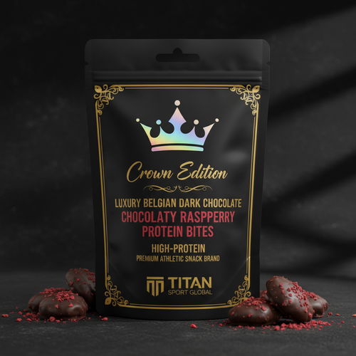 Crown Edition Belgian Dark Chocolate Raspberry Protein Bites — TITAN SPORT GLOBAL