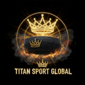 TITAN SPORT GLOBAL basketball headband with gold crown branding on dark background