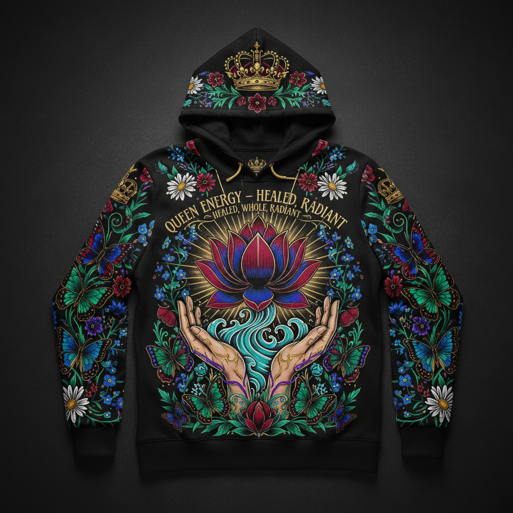 Healed & Whole Women's Hoodie — TITAN Crown Edition tattoo artwork