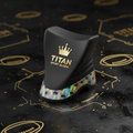 TITAN Crown Edition Rugby Kicking Tee Matte Black Gold