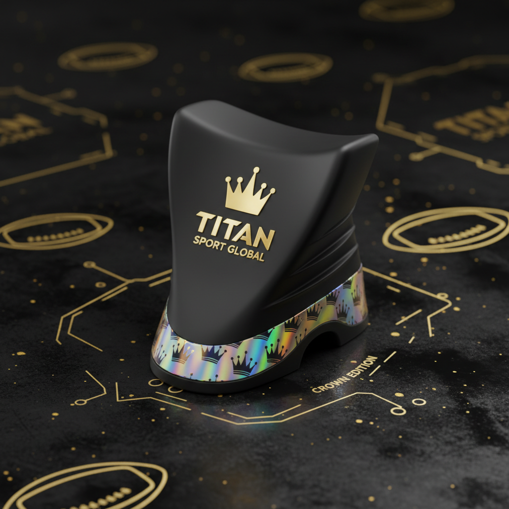 TITAN Crown Edition Rugby Kicking Tee Matte Black Gold