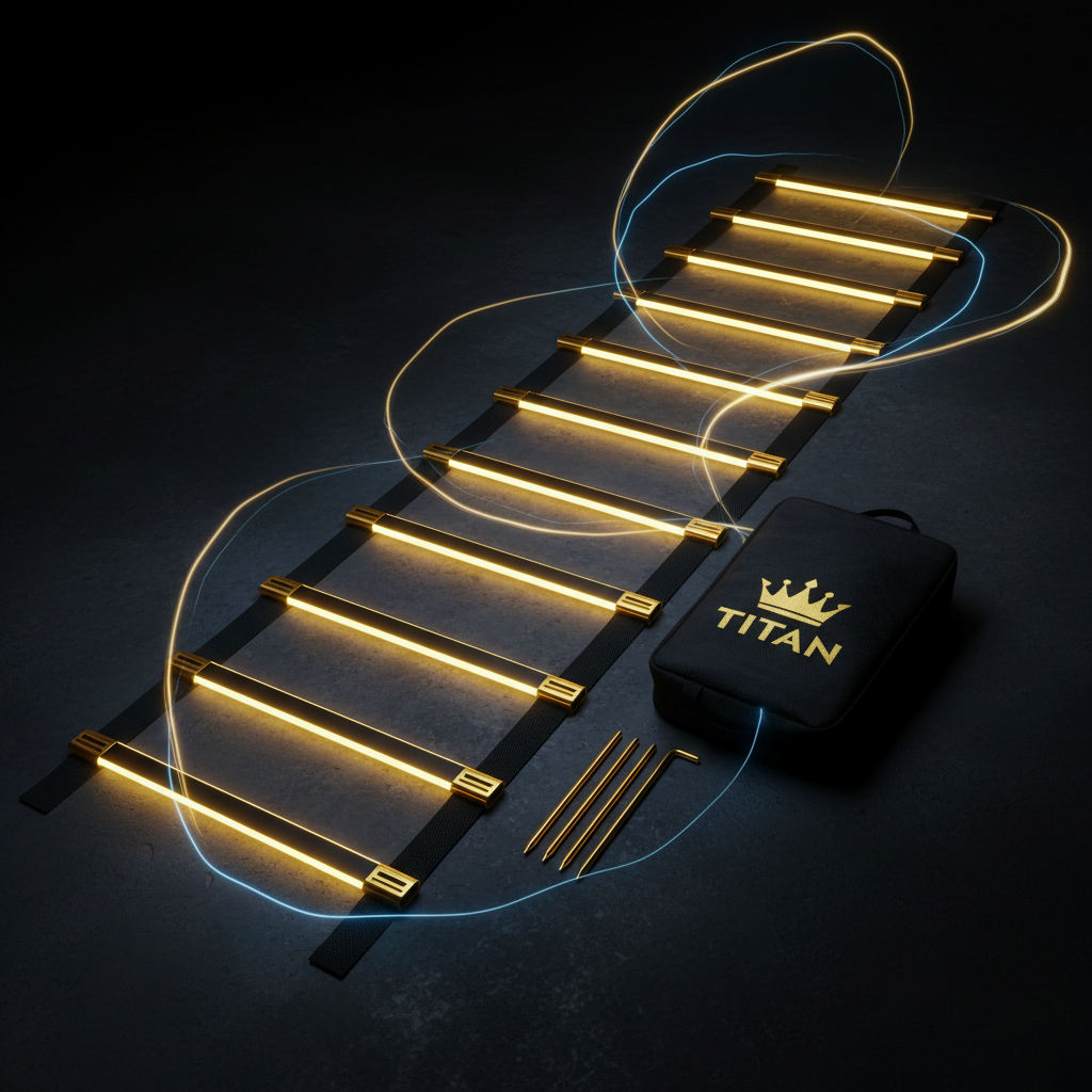 TITAN Pro Agility Speed Ladder Black & Gold