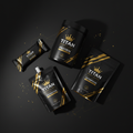TITAN Complete Nutrition Day Pack — Protein Powder, Protein Bar, Electrolyte Drink & Superfood Greens flat lay