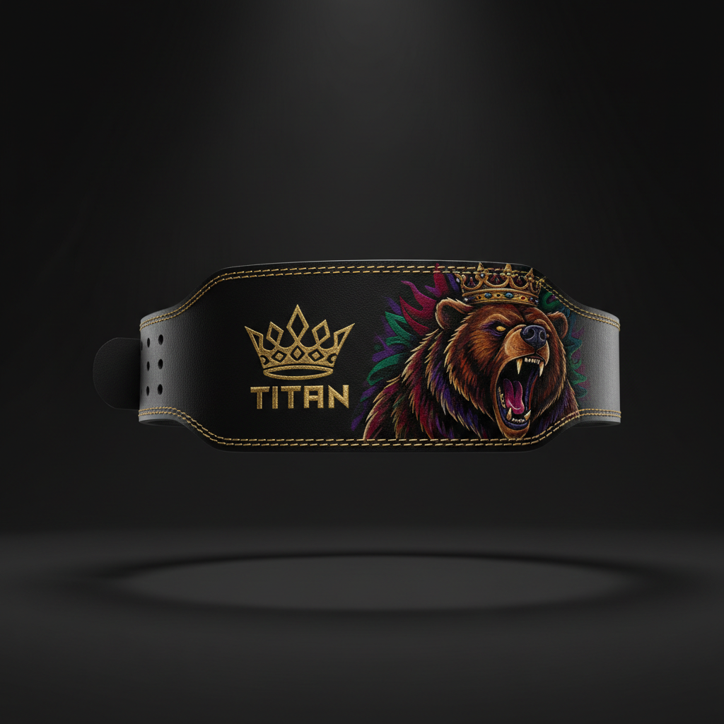TITAN Lifting Belt - Leather Powerlifting 4 Inch