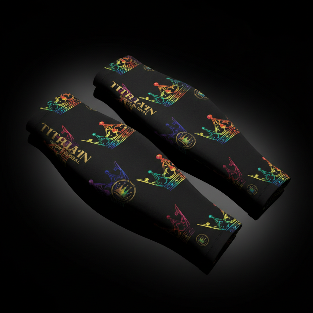 Men's Compression Arm Sleeves — Rainbow Crown