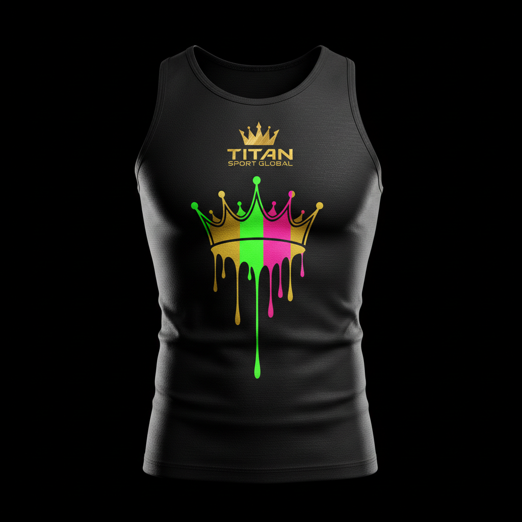 Men's Compression Tank — Neon Drip Crown