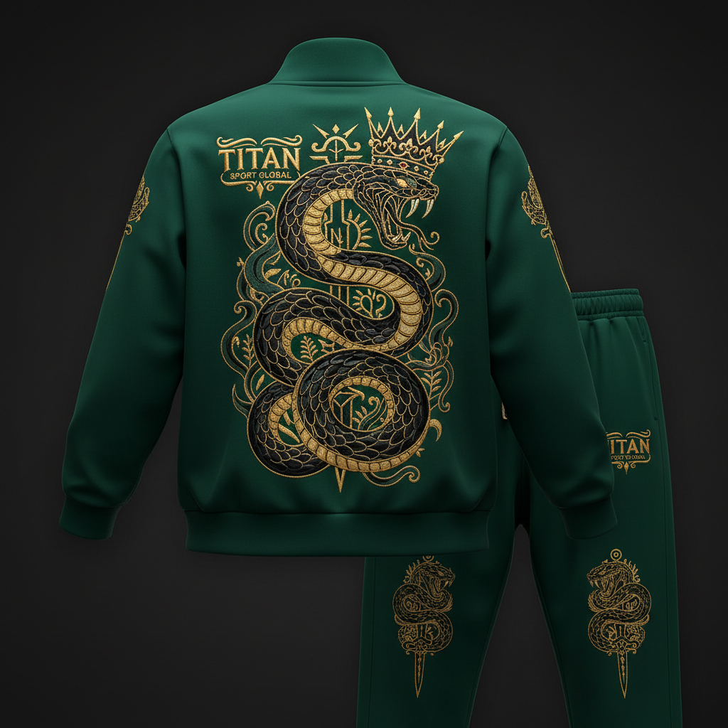 TITAN Crown Edition The Serpent King Tracksuit — Emerald & Black