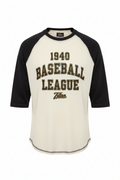 1940s Baseball League Tee - Vintage Cream