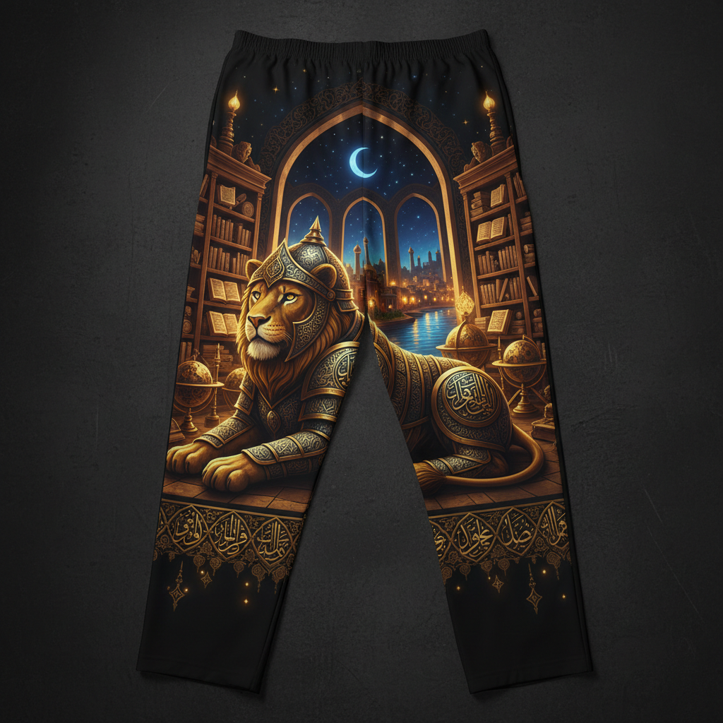 TITAN Abbasid House of Wisdom Lion Men's Lounge Pants — Crown Edition