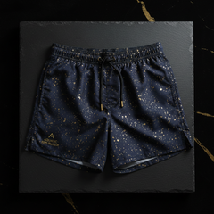 TITAN All-Over Print Swim Shorts - Gold Splatter