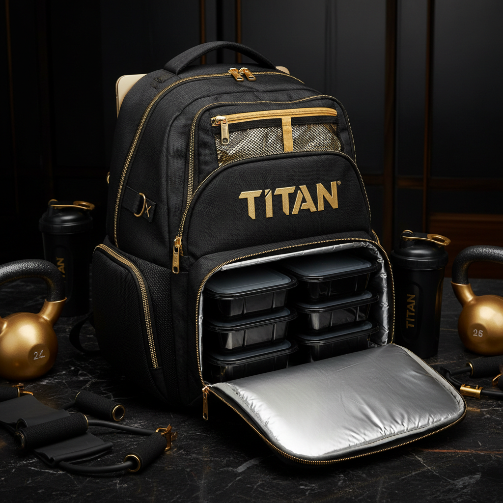 TITAN Athlete Meal Prep Bag – 6-Meal Insulated Cooler Backpack