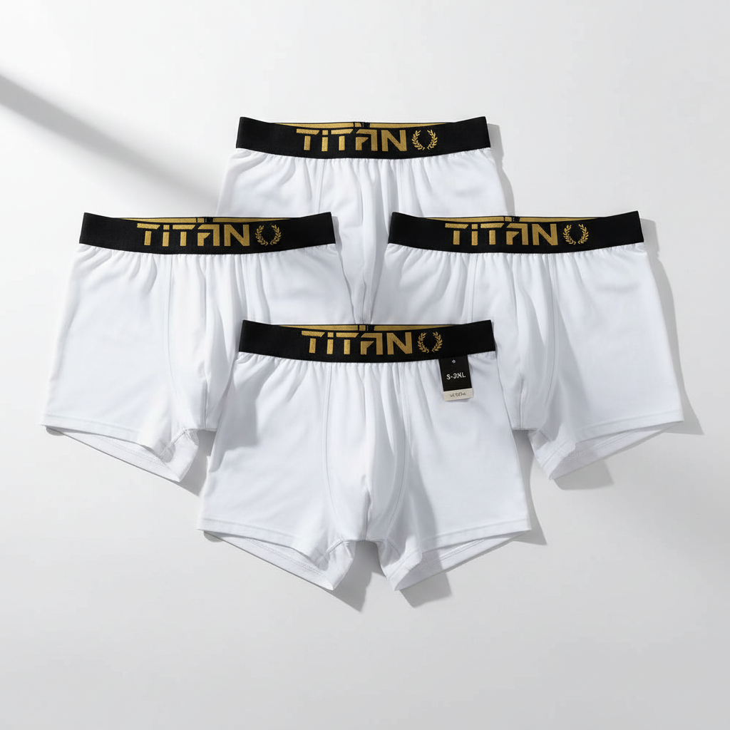 TITAN Athletic Underwear - Men's White 3-Pack