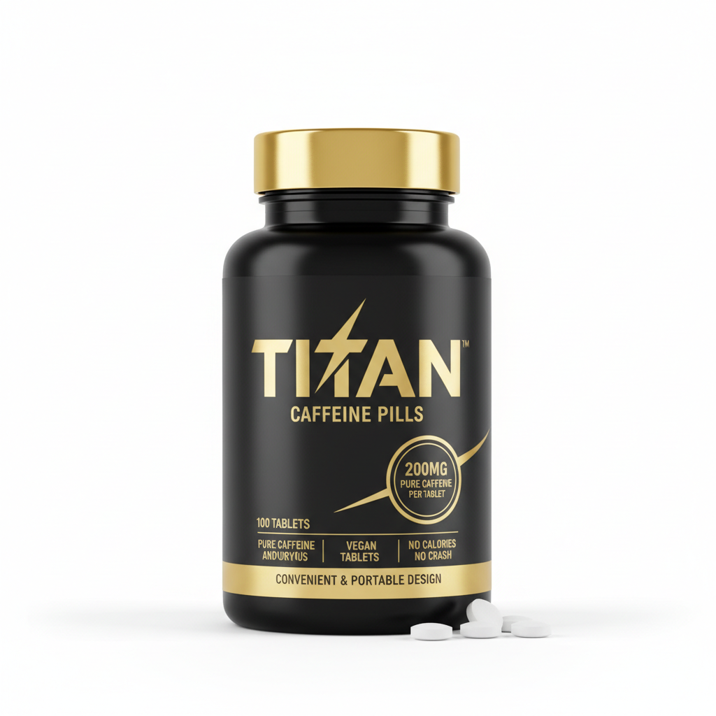 TITAN Caffeine Pills - 200mg - 100 Tablets