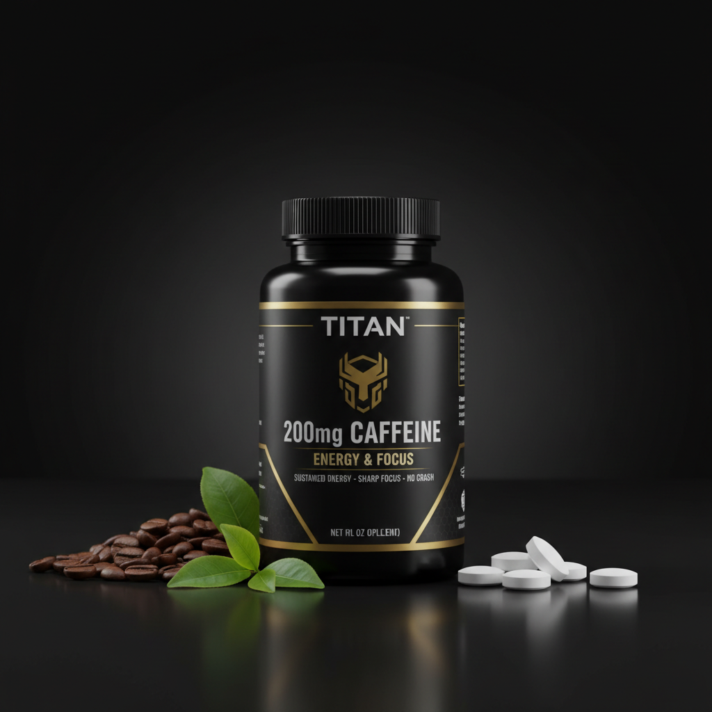 TITAN Caffeine Pills 200mg - Energy & Focus