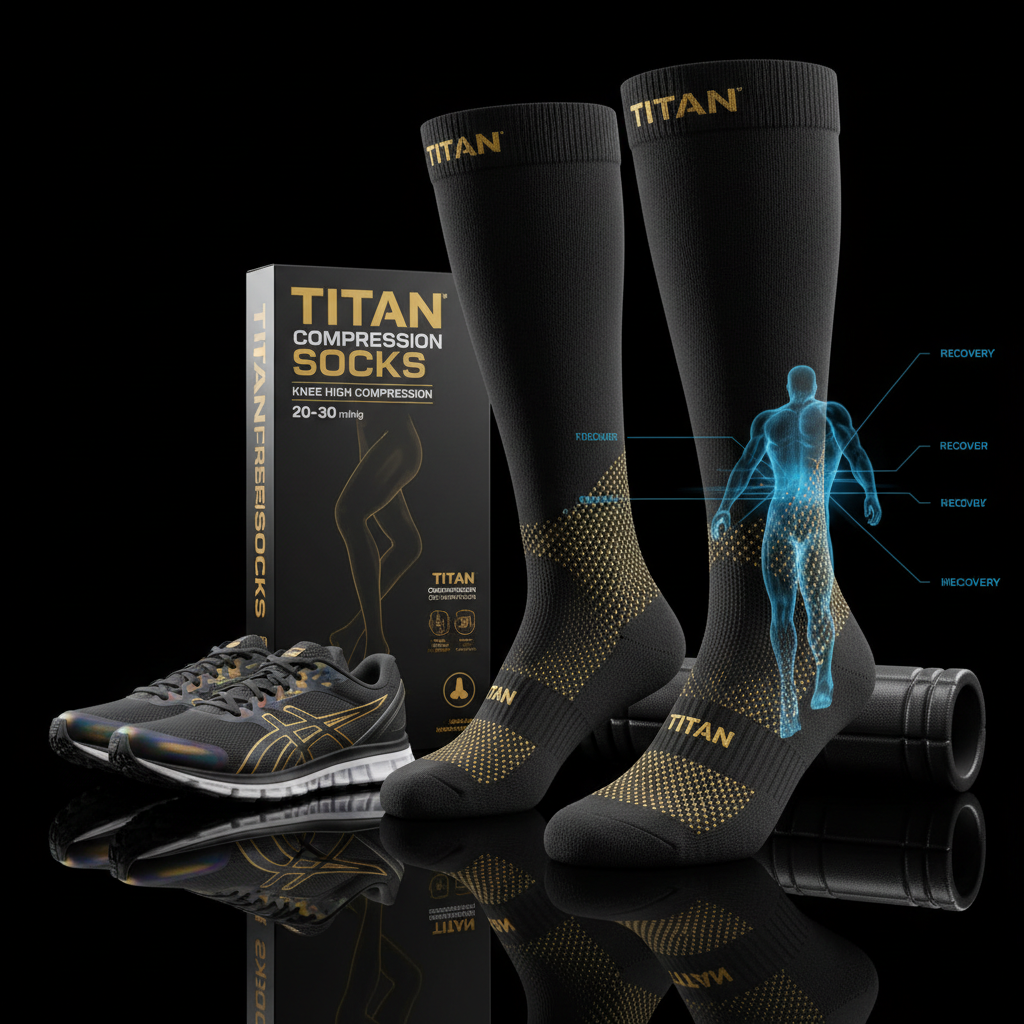 TITAN Compression Socks - Knee High (2 Pack)
