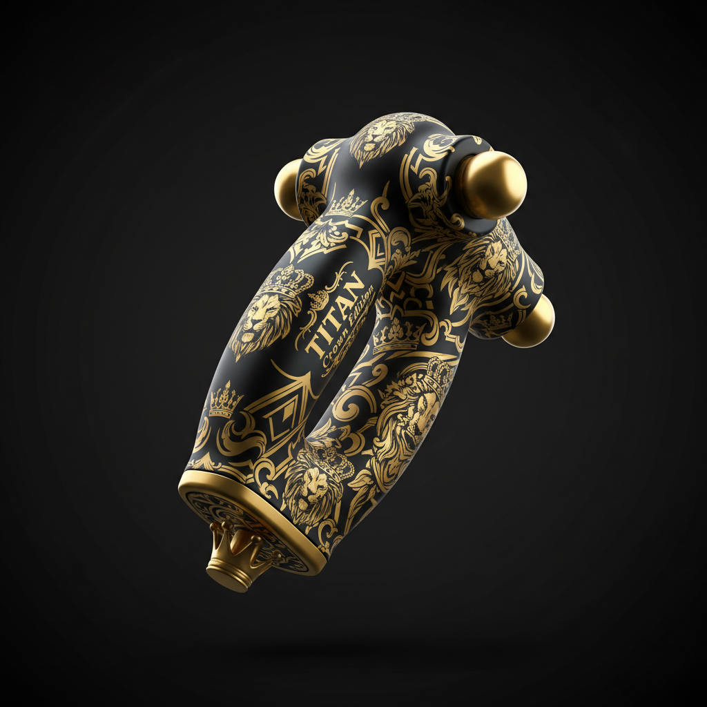 TITAN Crown Edition Acupressure Massage Tool — Black & Gold