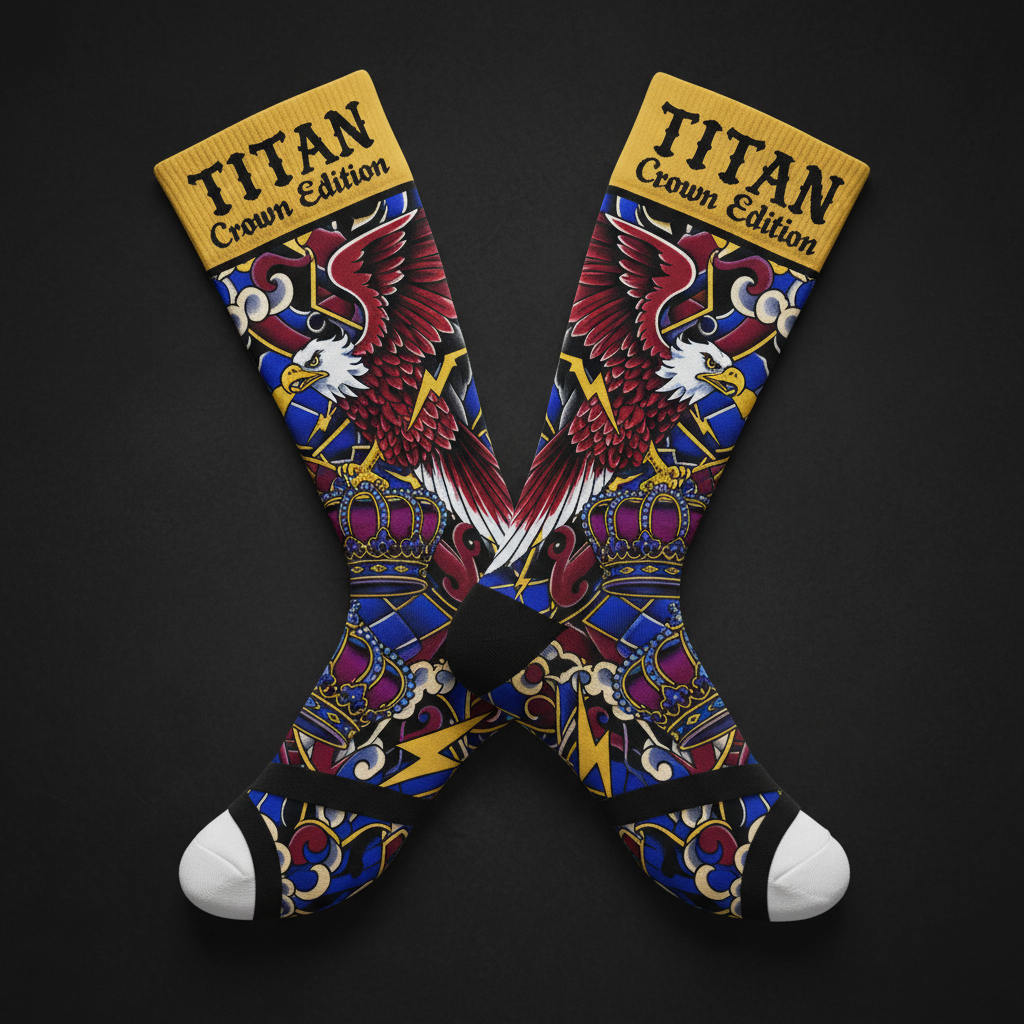 TITAN Crown Edition Tattoo Art Baseball & Softball Stirrup Socks