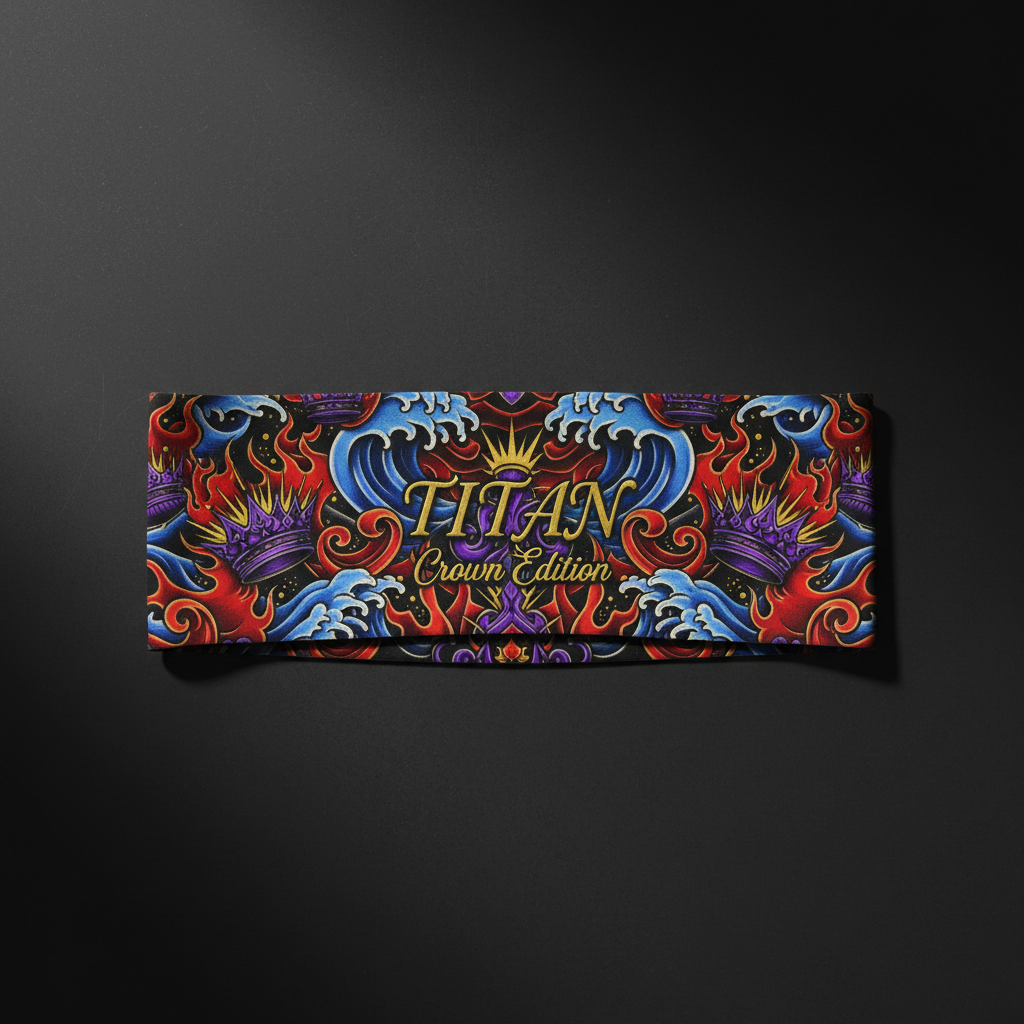 TITAN Crown Edition Tattoo Art Compression Athletic Headband