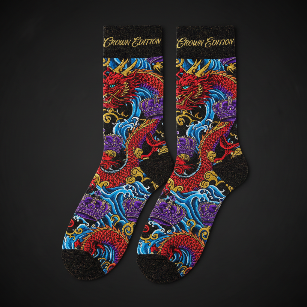 TITAN Crown Edition Tattoo Art Copper-Infused Recovery Socks