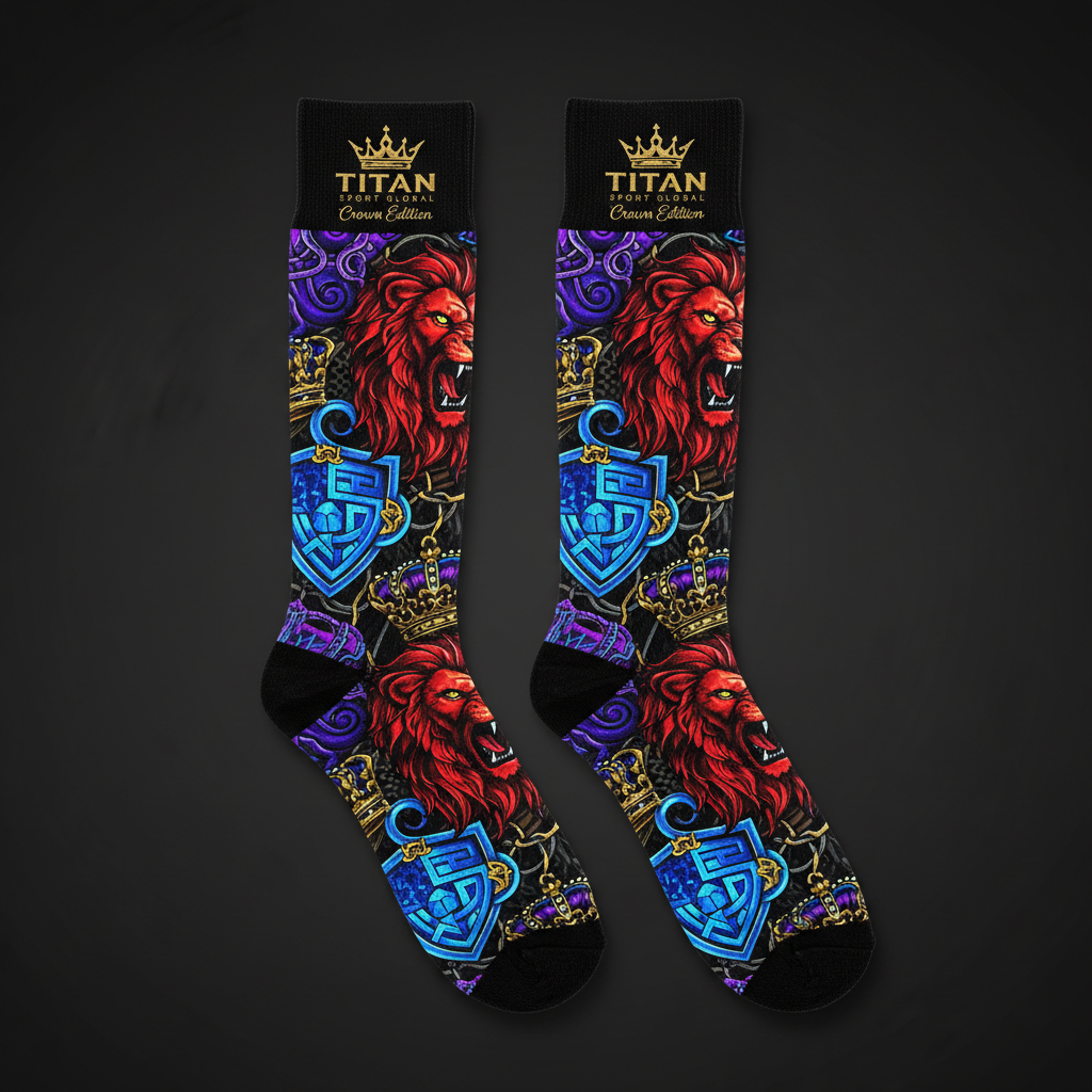 TITAN Crown Edition Tattoo Art Rugby Socks
