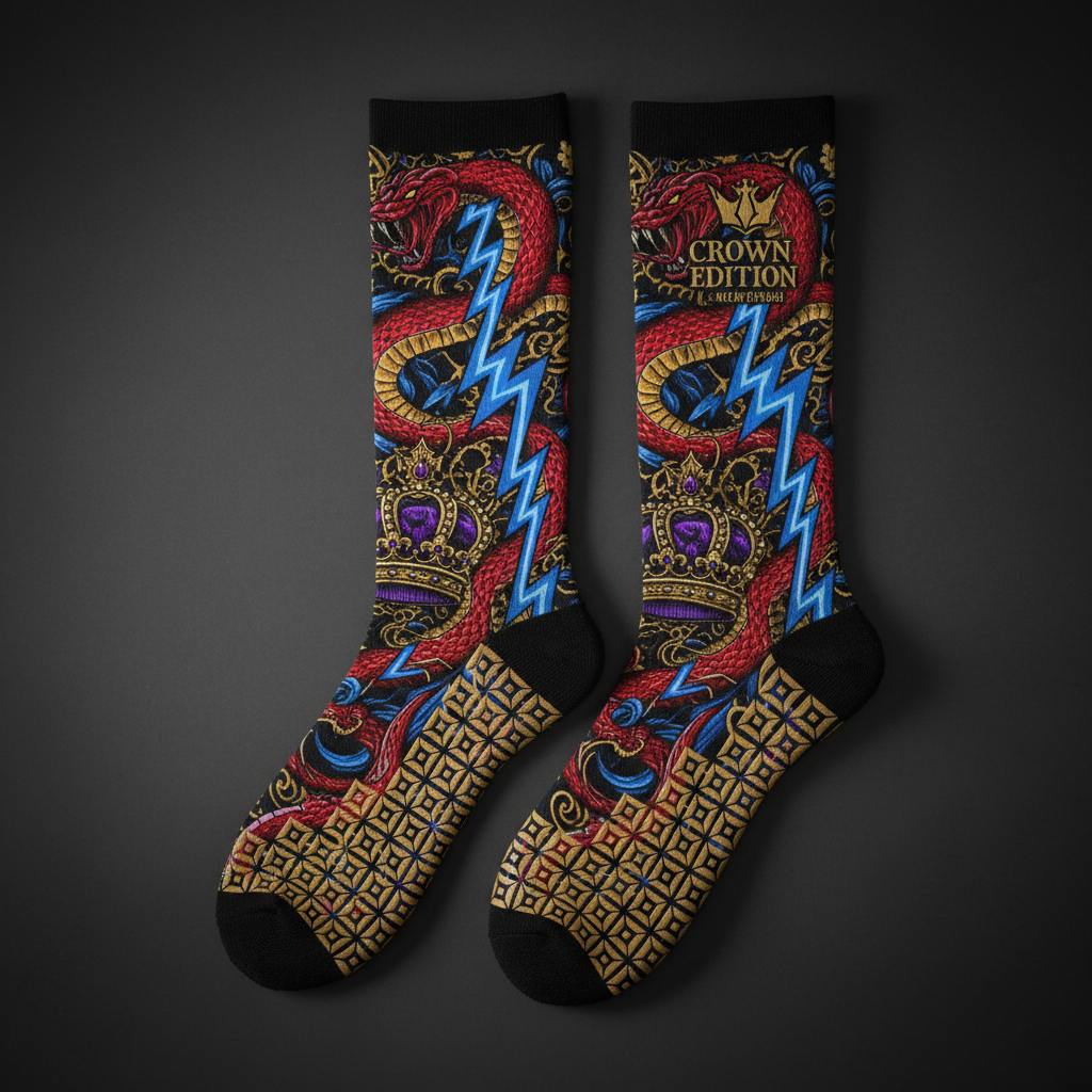TITAN Crown Edition Tattoo Art Wrestling & Martial Arts Socks