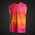 TITAN Crown Muscle Tee — Neon Sunset