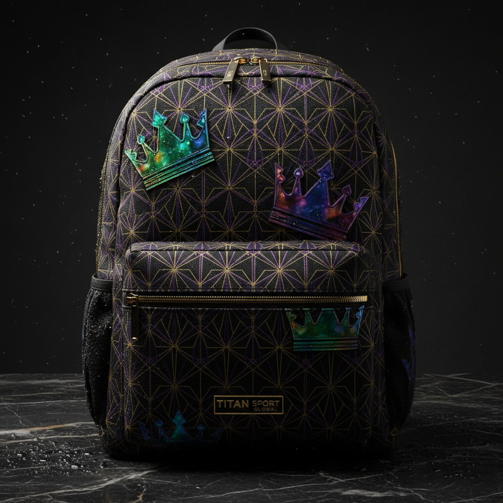 TITAN Crown Pattern Backpack — Bold Color Edition
