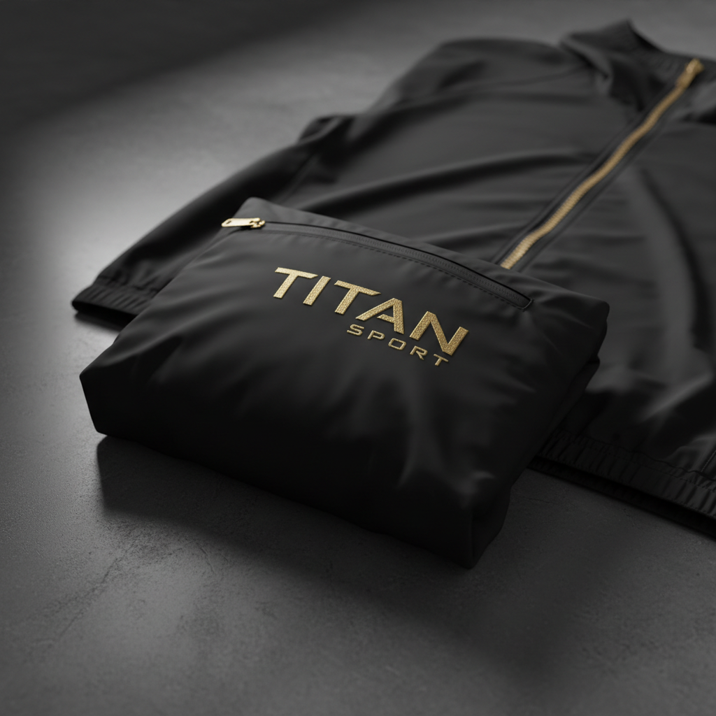 TITAN Embroidered Packable Jacket - Lightweight Athletic