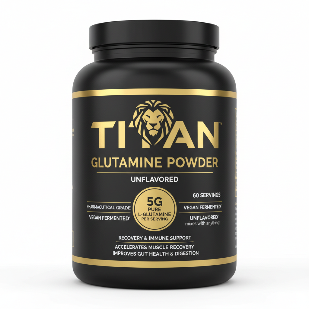 TITAN Glutamine Powder - Unflavored - 60 Servings