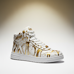 TITAN Gold Splatter White High-Top