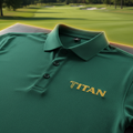 TITAN Golf Polo - Green Performance Stretch