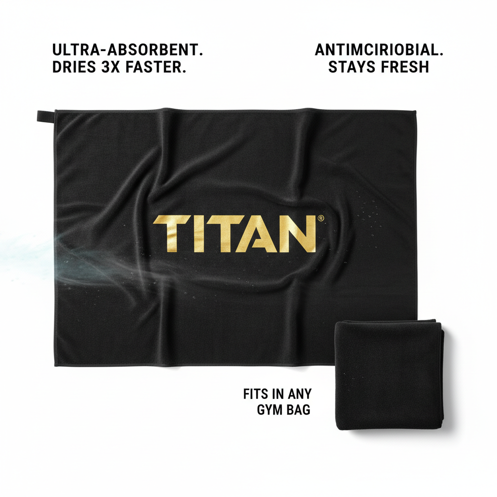 TITAN Gym Towel - Microfiber - Large
