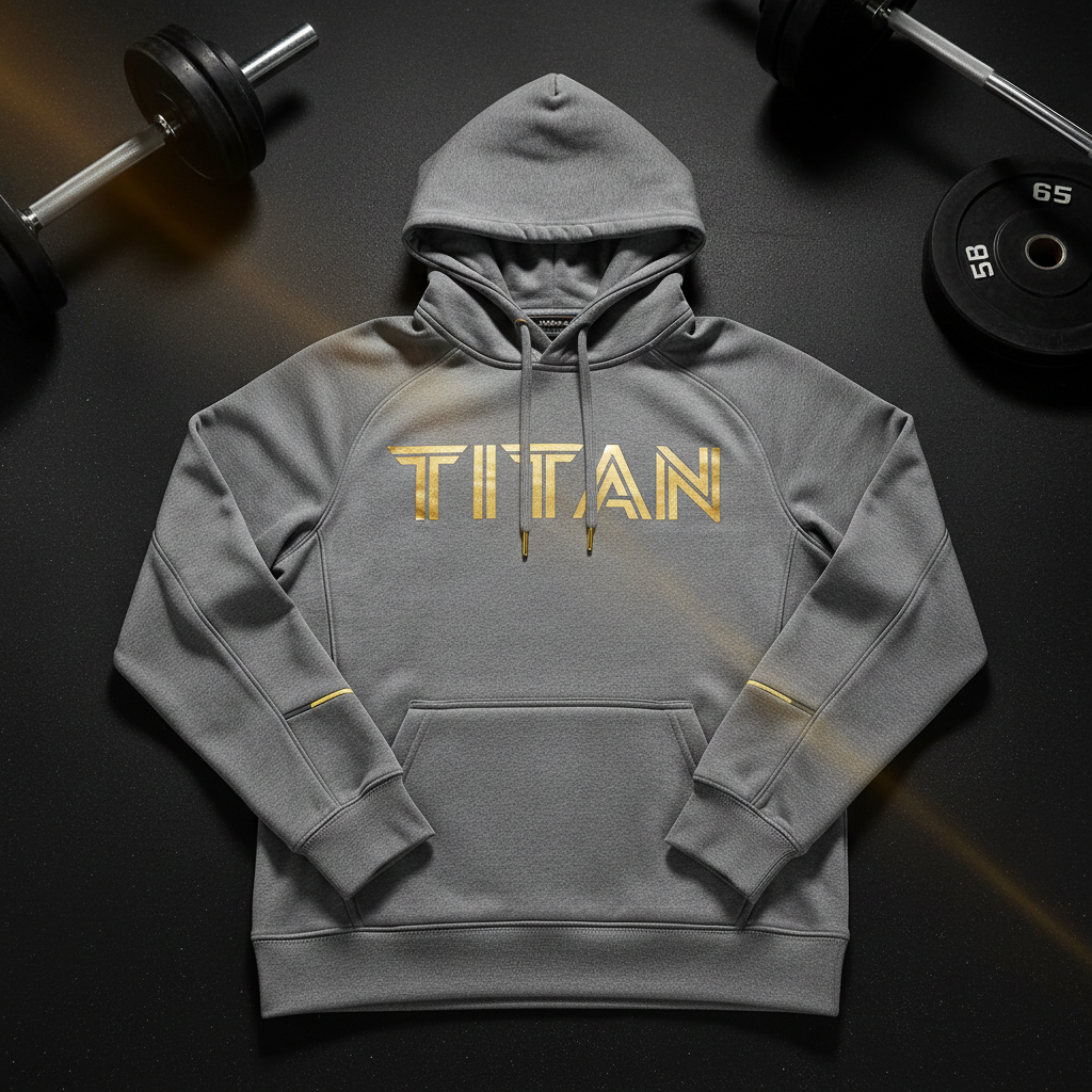 TITAN Hoodie - Grey Performance Fleece