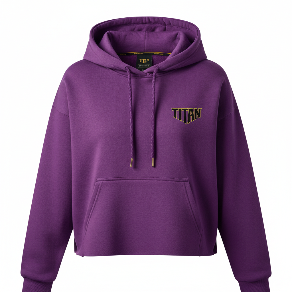 TITAN Hoodie - Women's Purple Cropped